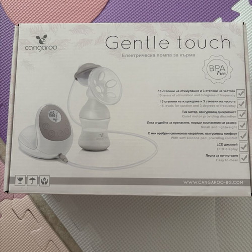Cangaroo Electric Single Breast Pump Gentle Touch battery beige like new