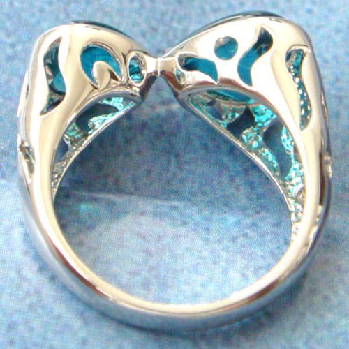 Blue Topaz ring in 925 silver new