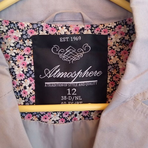 Atmosphere women's gray trench coat like new