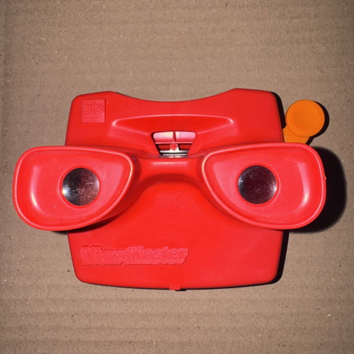 View-Master 3D viewer red used, Tyco Industries