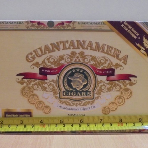 Guantanamera old wooden cigar box empty used