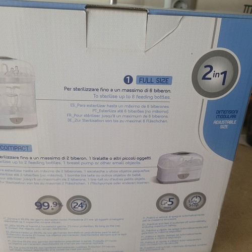 Chicco SterilNatural 2 in 1 Steam Sterilizer like new