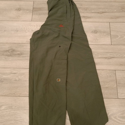 Adidas retro pants used, khaki streetwear utility style