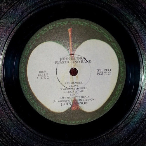 John Lennon Plastic Ono Band vinyl record used, rock