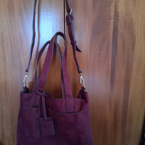 Castor shoulder bag like new, burgundy, spacious
