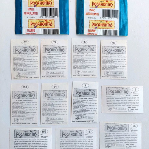 Pocahontas Sticker Packs 1996 Panini new