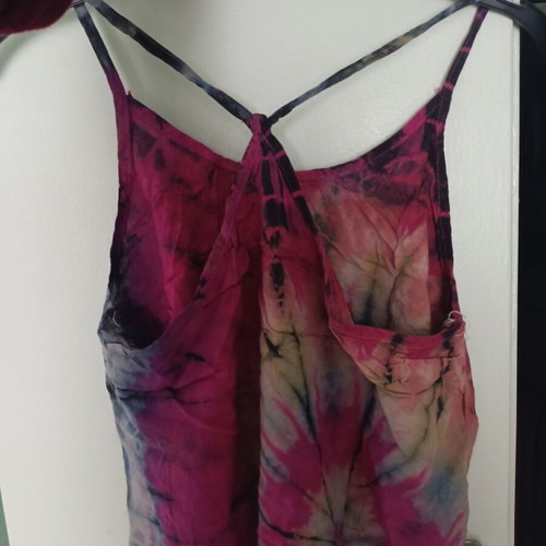 Rainbow Tie-Dye shirt like new, pink and black
