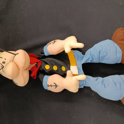 Popeye large plush hand puppet like new, 35 cm