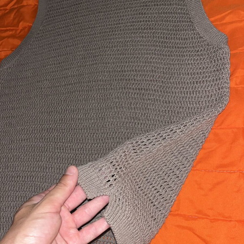 Zara summer knitted sleeveless vest, size M, grey and brown