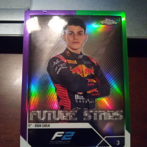 2023 Topps Chrome Formula 1 F1 Zane Maloney Purple Green SP #74 card like new