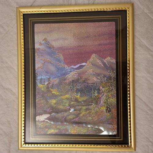 Vintage frames used, set of 2 with 3D effect and gold frame