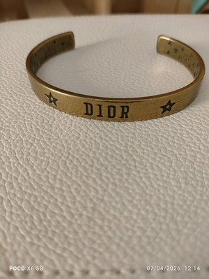 Christian Dior brass cuff bracelet like new, gold tone