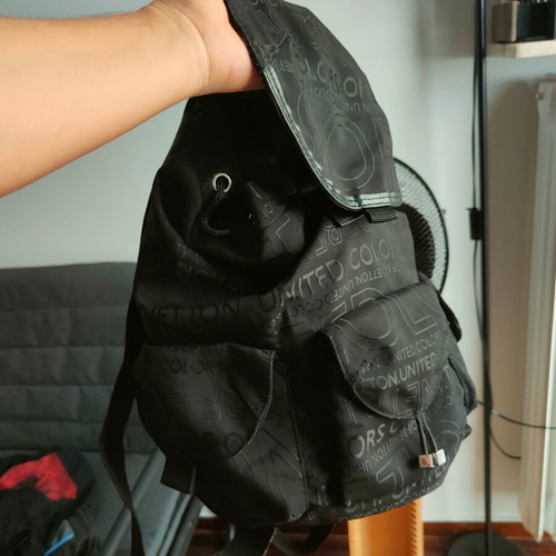 Benetton black backpack small, new
