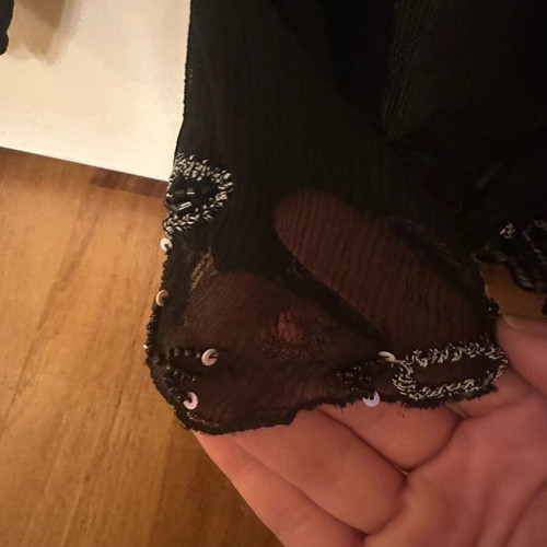 Vintage Aftershock London tunic used, black with embroidery