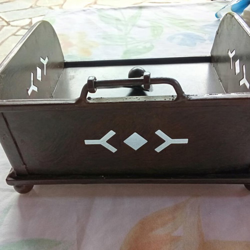 Vintage metal napkin holder, 1998 era