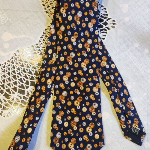 Trussardi Vintage Silk Tie Blue Patterned Like New