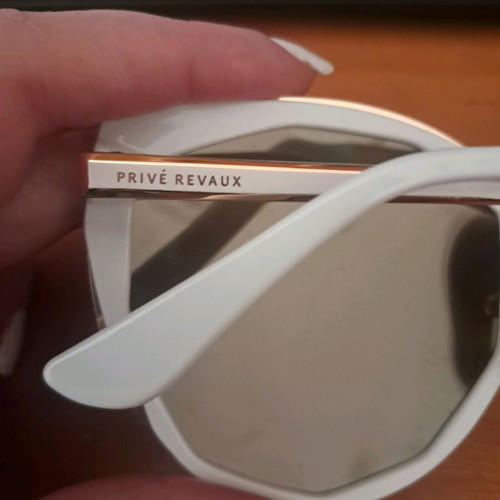 Funky Buddha sunglasses like new, white and pink-gold with mirror lens