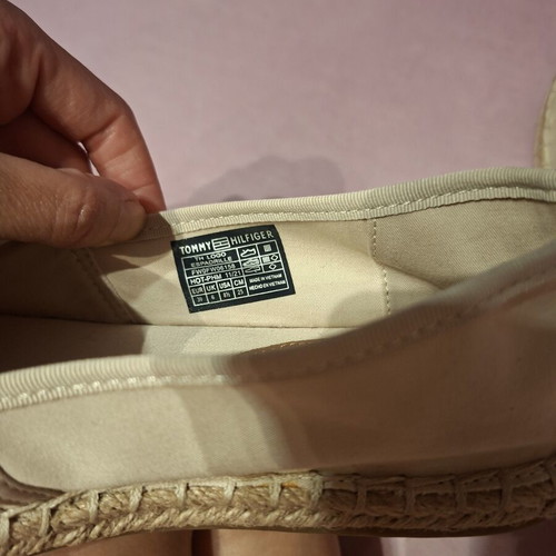 Tommy Hilfiger Th Logo Espadrille beige shoes new
