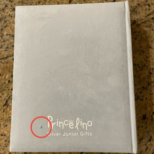 Princelino children's photo album like new with silver balloon design