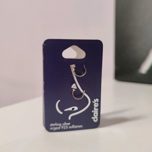 Claire's 925 silver earrings new, silver color