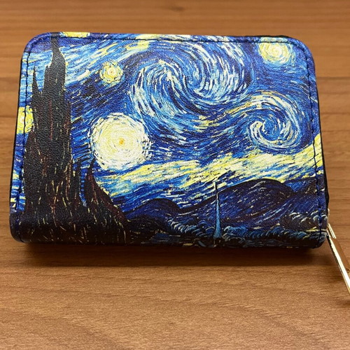 Van Gogh Wallet new vegan leather with zipper
