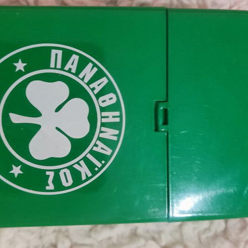 Panathinaikos Tobacco Case plastic, like new, collectible