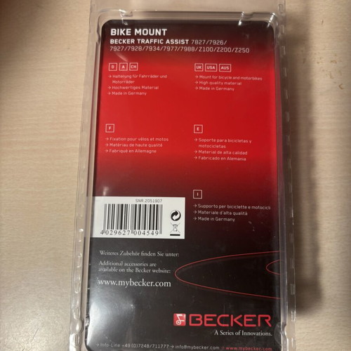 Becker Bike Mount for Traffic Assist new