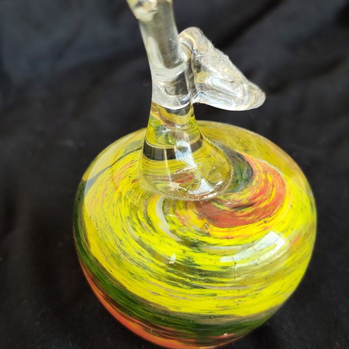 Vintage decorative apple made of blown glass like new