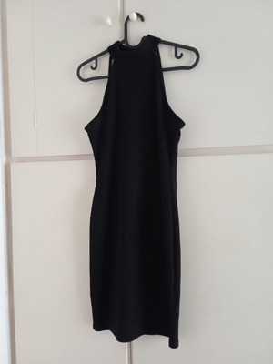 Topshop halter neck dress like new, medium, black