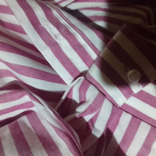 Striped shirt new, pearl buttons, Italian fabric, sizes XL and XXL