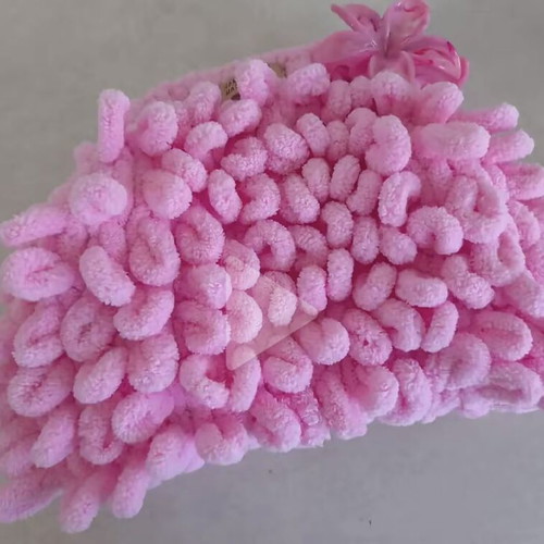 Puffy bag handmade, pink, new