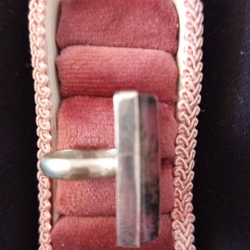 Women's ring with natural ruby and black tourmaline, new
