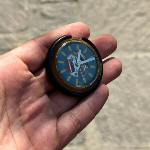 Vintage POP Swatch “Catcher in the Rhye” watch, blue and yellow