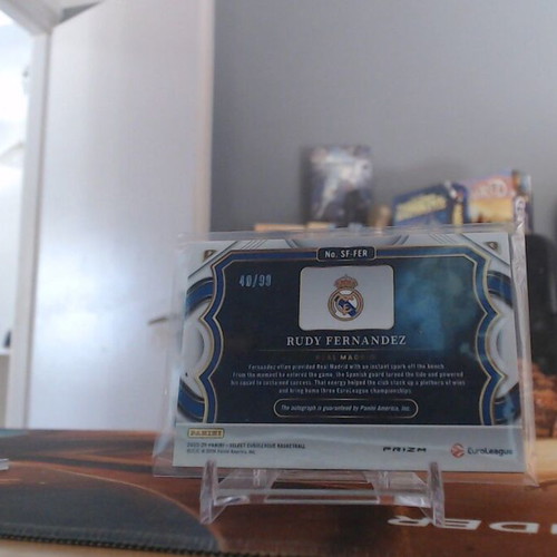 2025-26 Panini Select EuroLeague Rudy Fernandez Select Signatures Blue Prizm Autograph card like new