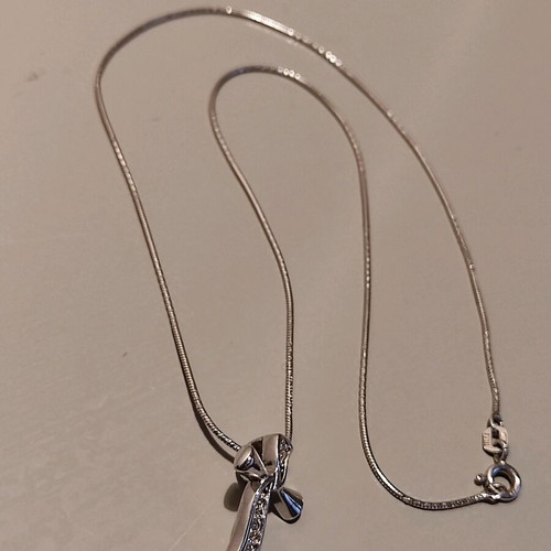 Modern cross like new stainless steel with 40cm chain