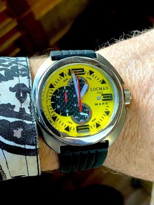 Locman titanium chronograph σαν καινούργιο, ανδρικό 45mm με ζαφείρι