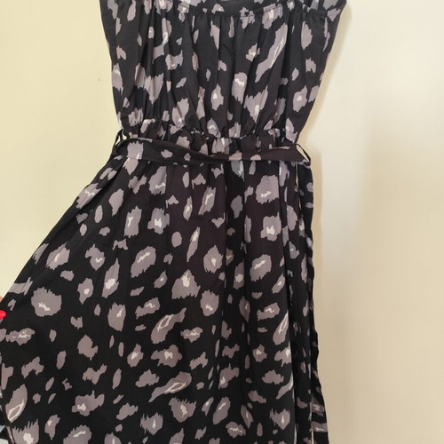 Leopard Print Dress black and grey used, size Large, summer