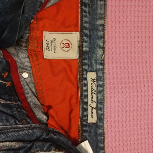 Men's denim bermuda shorts used, size L, blue