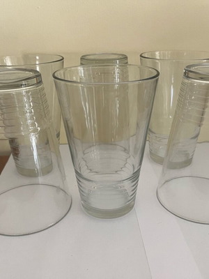 IKEA large glass tumblers set of 6 used