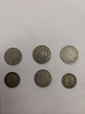 Coins of the Kingdom of Greece 1894-1895 used, rare 5 lepta
