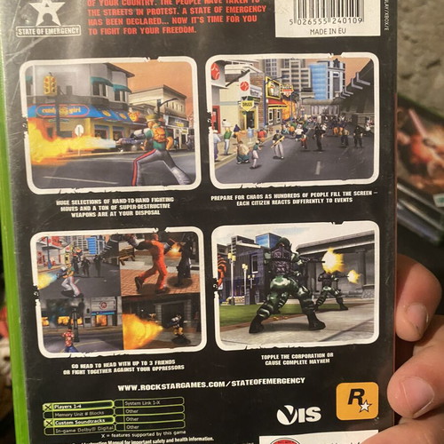 State of Emergency Xbox original game