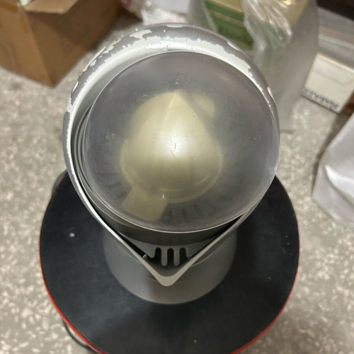 Scaroni electric juicer used with normal wear on metal edge
