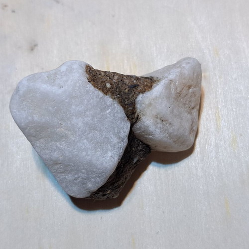 Natural two-tone stone like new, white and gray