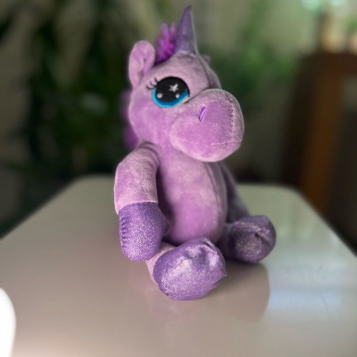 Bergland GMBH Purple Glitter Unicorn Plush new