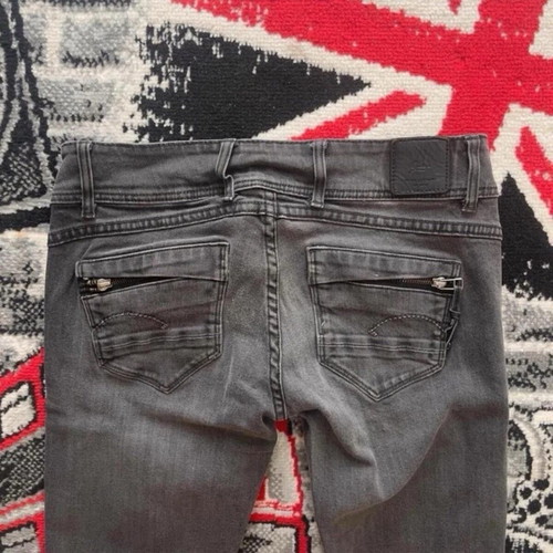 G-Star Raw Black Gray Womens Slim Skinny Jeans Zip Pockets Size 27 Like New