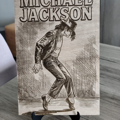 Michael Jackson wooden handmade image new