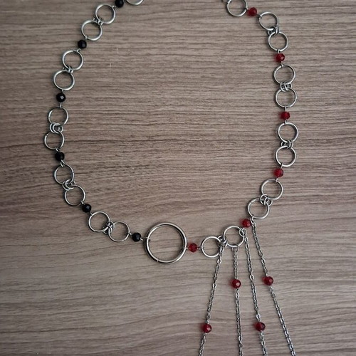 The Vampires Kiss gothic handmade chainmail choker