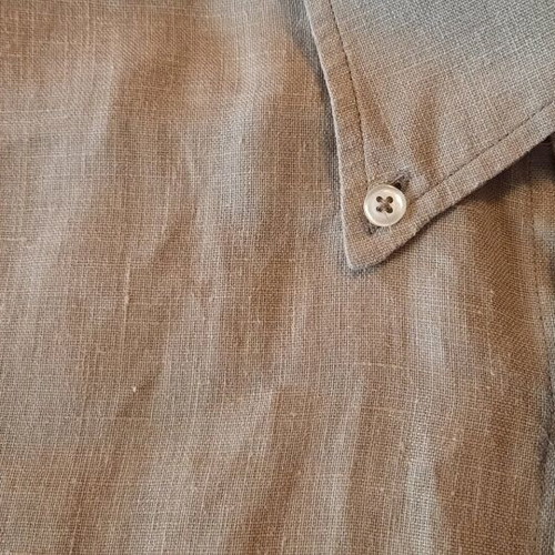 Oxford Company men's long-sleeve linen shirt size L like new
