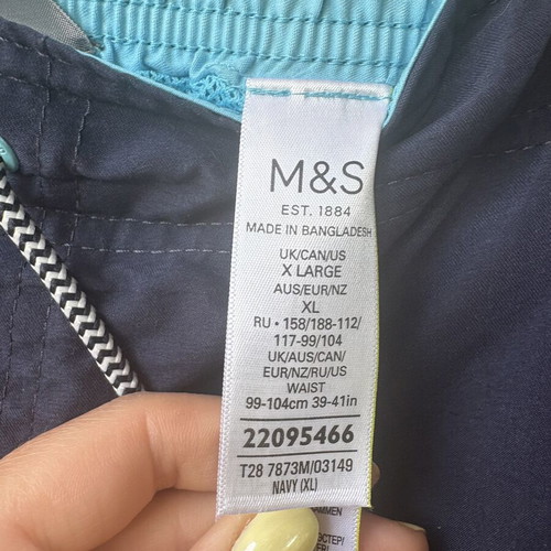 Men's swim shorts Marks & Spencer blue, new, cargo style