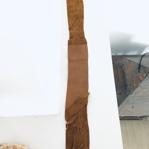 Leather belt handmade by DYENS + FOTINAKI like new, adjustable size